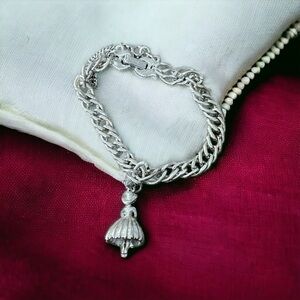 Monet silver bracelet with charm 7” bracelet with southern bell girl charm